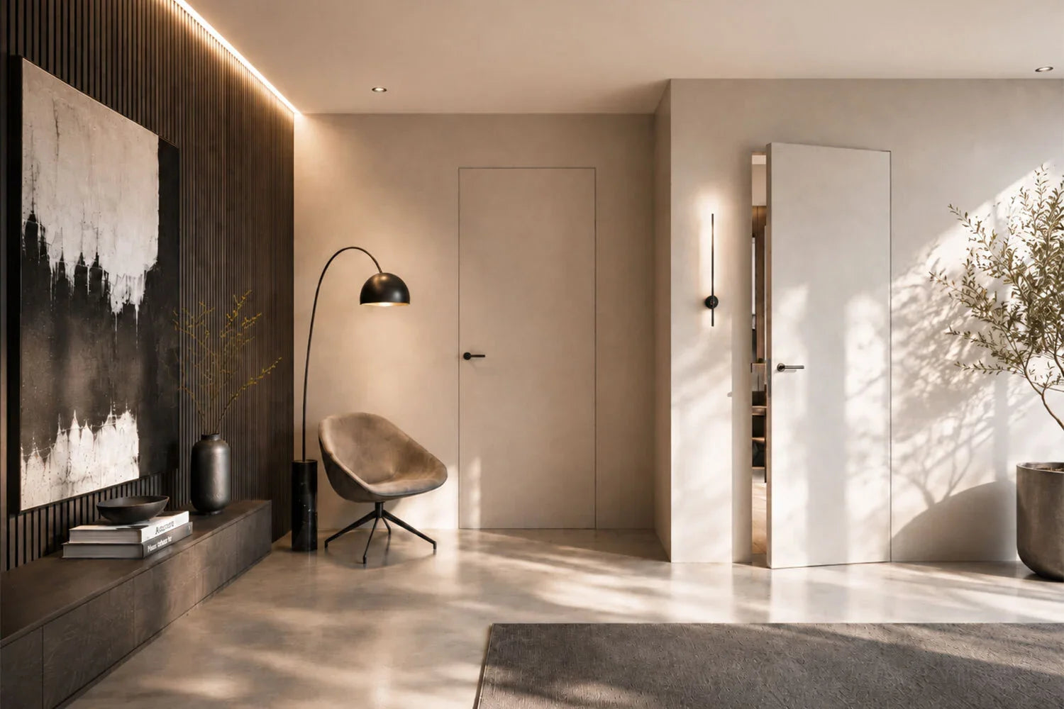 Puertas abatibles enrasadas
