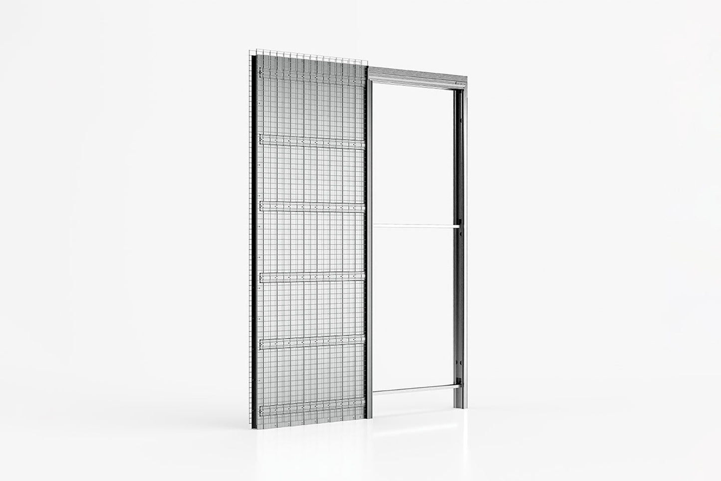 Absolute Evo – Marco para puerta corredera enrasada (sin puerta) para tabique de revoque