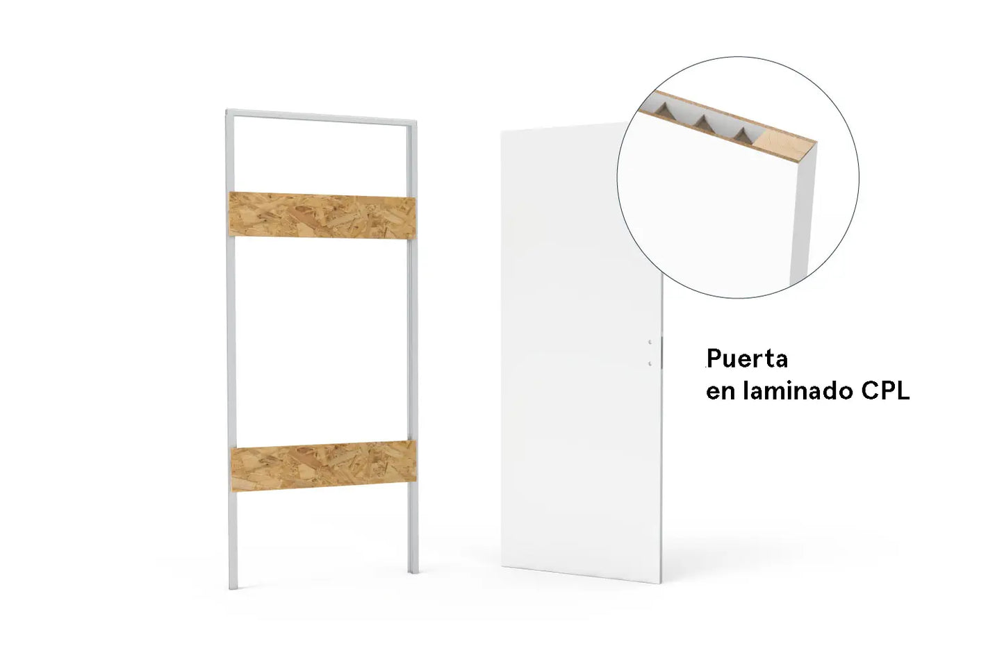 xREVERx Decor B011 - Puerta enrasada en laminado CPL con núcleo alveolar