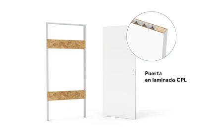 xREVERx Decor B011 - Puerta enrasada en laminado CPL con núcleo alveolar